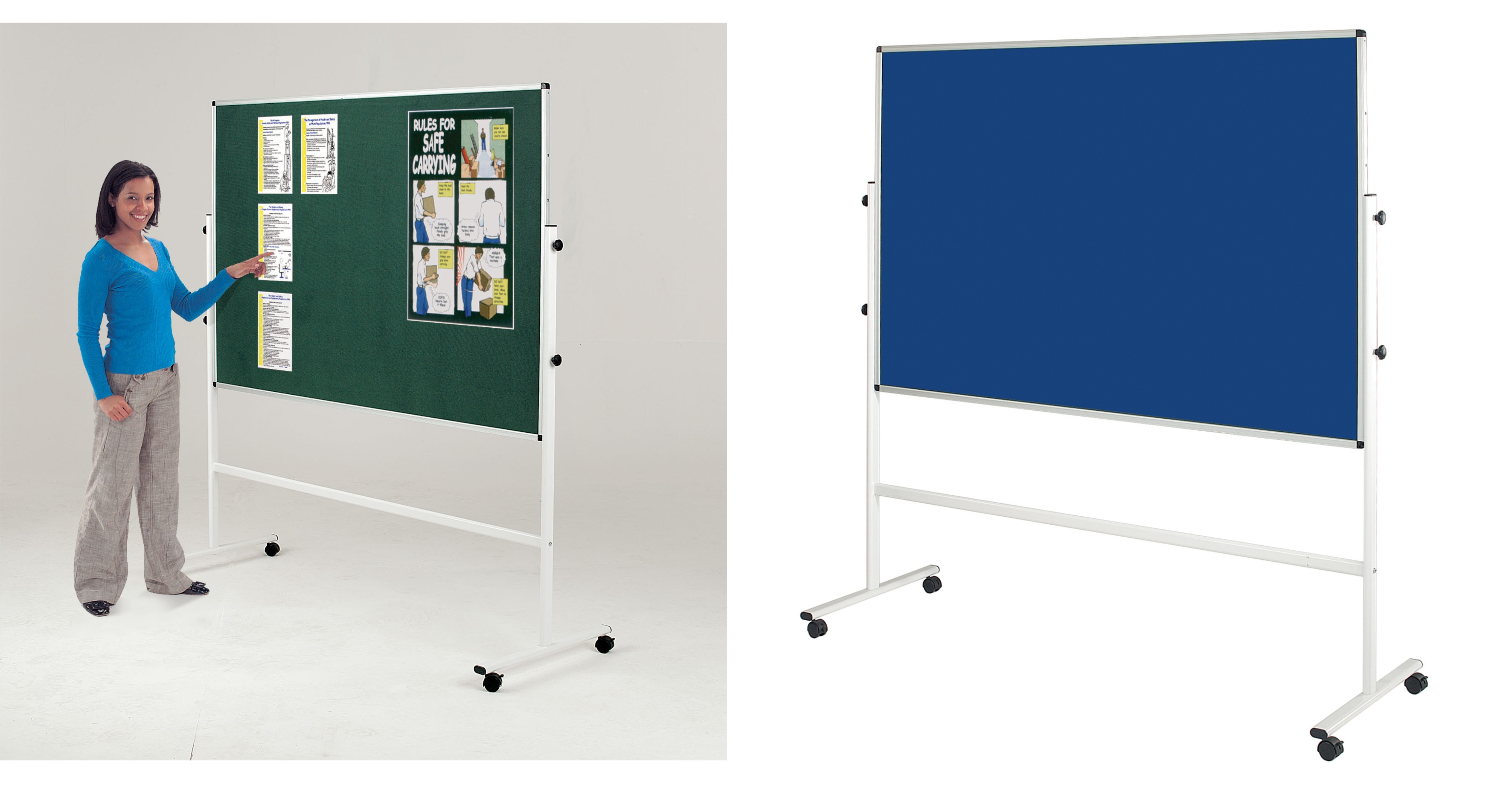 Double Sided Mobile Noticeboard